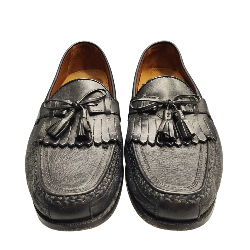 Johnston & Murphy Aragon II Loafers Mens Size‎ 10.5 Black Kiltie Tassel Slip On